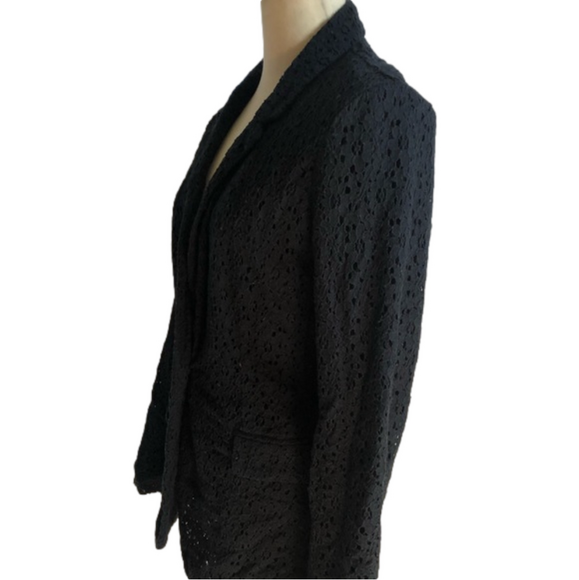 DANA BUCHMAN Jet Black Lined Blazer style - Picture 8 of 11
